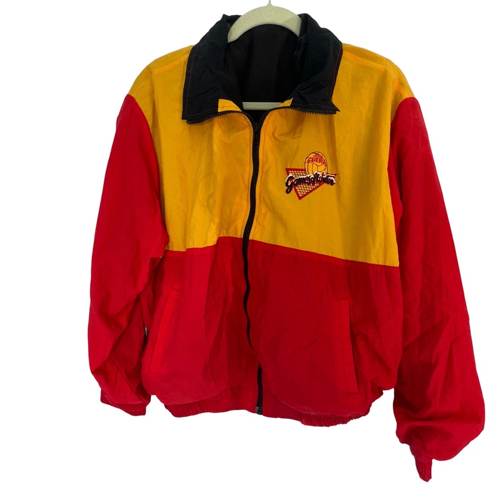 Vintage Jose Cuervo Games of Winter Windbreaker Jacket Mens Red Yellow Size XL - Picture 2 of 5